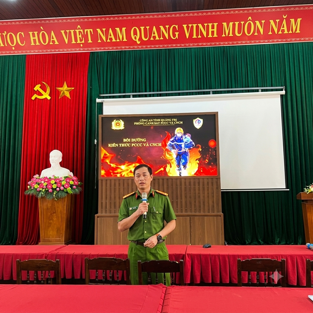 TRƯỜNG CAO ĐẲNG SƯ PHẠM QUẢNG TRỊ TỔ CHỨC BỒI DƯỠNG NGHIỆP VỤ PCCC VÀ CNCH NĂM 2026